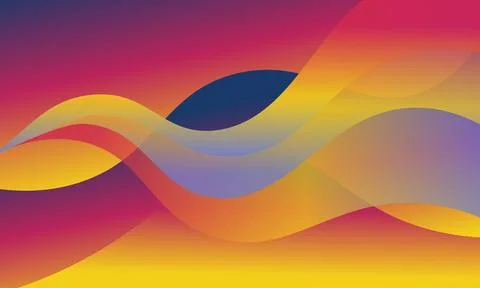 Colorful gradient reflection on wave background. Stock Illustration