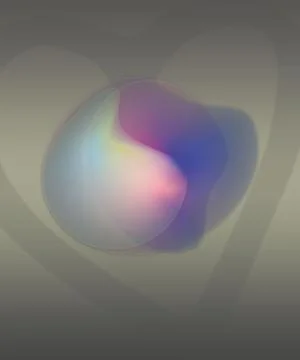 Colorful Gradient Shape In The Centre Of Heart With Gray Gradient Background. Stock Illustration