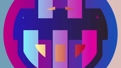 Colorful Gradient Shape Transition Stock After Effects