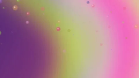 Colorful Gradient with Shimmering Floating Bokeh Bubbles Stock Footage 329374330