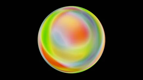 Colorful gradient sphere isolated on black background Stock Footage 279899332