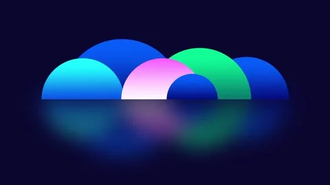 Colorful Gradient Spheres Abstract Background Stock Footage 335576412