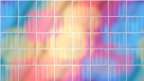 Colorful gradient squares with blurred mesh pattern. 2d animation Stock Footage 343356230