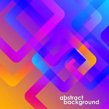 Colorful gradient squares with overlapped. Vector illustration Stock Illustration