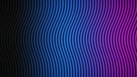 Colorful gradient wave sweeps across vertical ribbed tubes in a seamless loo Stock Footage 341488367