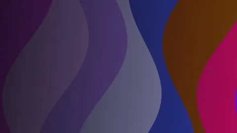 Colorful Gradient Wavy Lines, Fluid Abstract Motion Background Loop Stock Footage 329655230