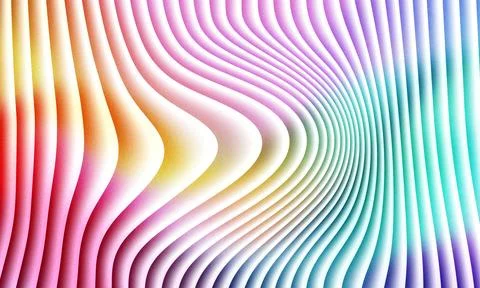 Colorful gradient wavy lines pattern with soft smooth flowing texture background Stock Illustration