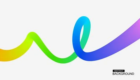 Colorful gradient wavy shape for abstract background. Stock Illustration