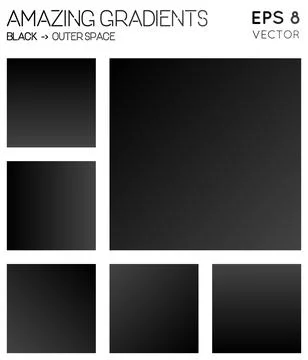 Colorful gradients in black, outer space color tones. Admirable gradient ba.. Stock Illustration