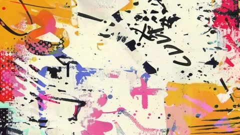 Colorful Graffiti Scribble Grunge Background Loop Video stock 328383101