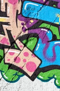 Colorful graffiti wall background Illustrazione stock