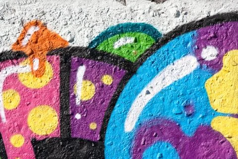 Colorful graffiti wall background Stock Illustration