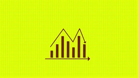 Colorful graph chart overlay animated on... | Stock Video | Pond5
