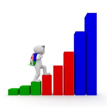 Colorful graph Stock Illustration