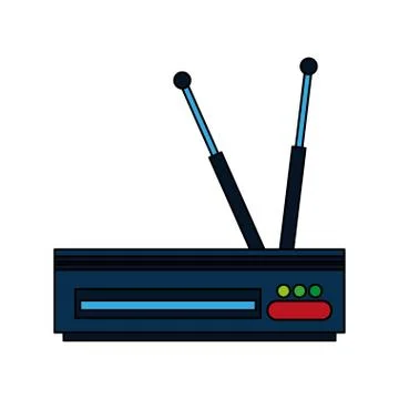 Colorful graphic decoder antenna tv 스톡 일러스트