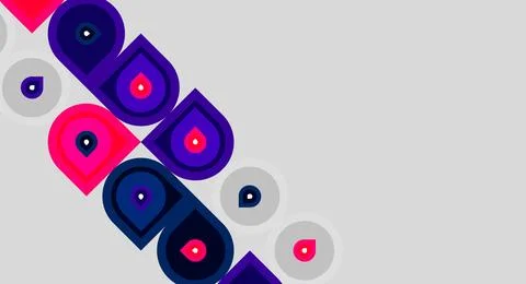 Colorful graphic design features repeating ODDO text elements. Pink, purple, Stock Illustration