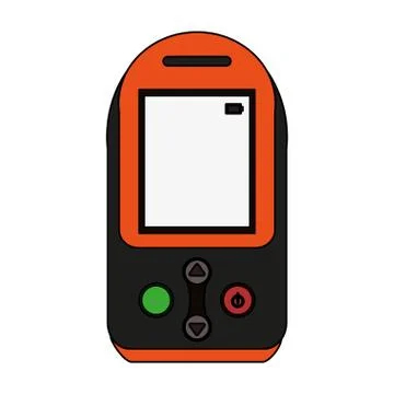 Colorful graphic tech generic gps device Stock Illustration