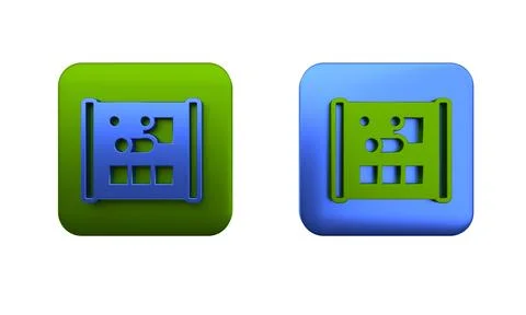 Colorful Graphing paper for engineering icon isolated on white background. .. Stock Illustration