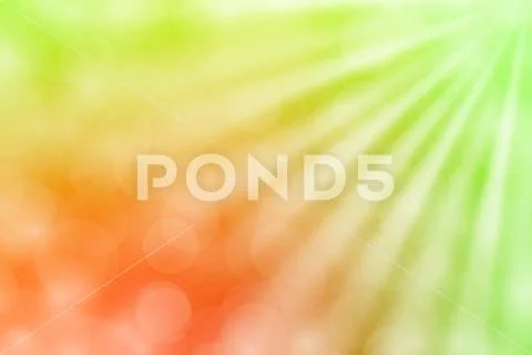 Colorful green and red bokeh lights beam shine on gradient red and green Stock Illustration