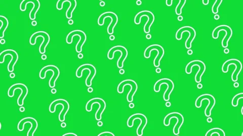 Colorful Green Background with White Question Marks for Creative Design Pro.. Video stock 334700534