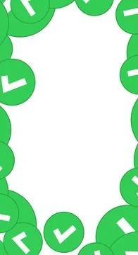 Colorful green circular objects surrounding blank space for creative use an.. Stock Illustration