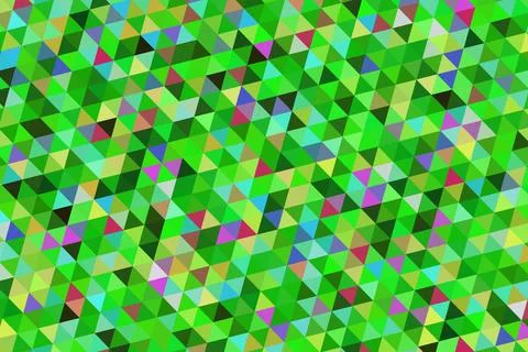 Colorful green geometric pattern with cubes and triangles Stock Illustration