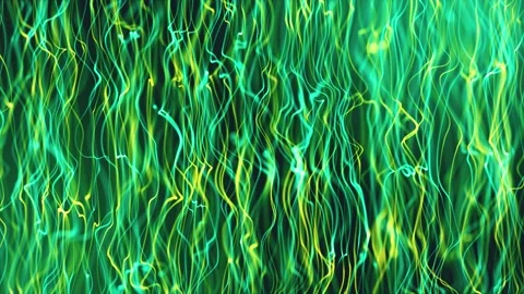 Colorful Green Wavy Strings Stock Footage 153107325