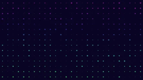 Colorful grid of dots on dark background 動画素材 253961441