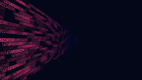 Colorful grid of numbers forms complex pattern Stock Footage 285680350