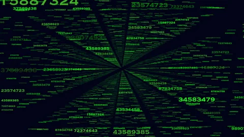 Colorful grid of numbers forms complex pattern Stock Footage 285680917