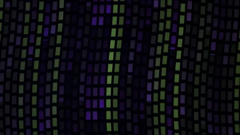 Colorful grid pattern with blue and green squares on black background. Stock Footage 335508006