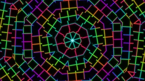 Colorful grid pattern creates vibrant visual effect on Stock Footage 338004662