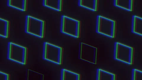 Colorful grid pattern of green, blue, and purple squares Stock Footage 315109055