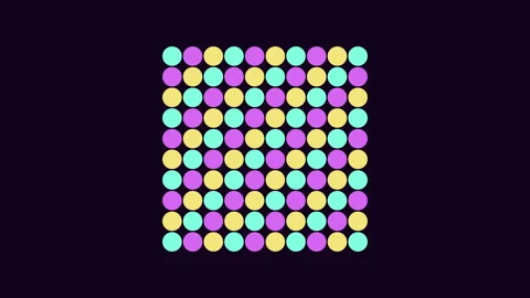 Colorful grid pattern with interconnected circles Stock Footage 251948850