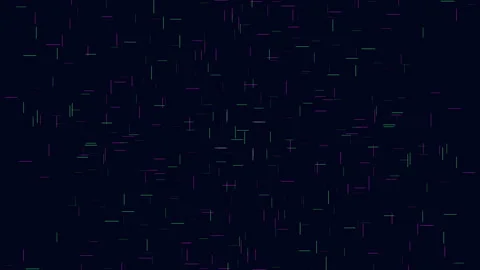 Colorful grid of thin squares on a dark background Stock-Footage 303529205