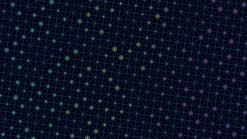 Colorful grid of zigzag lines and diagonal shapes in blue, purple, green, and Stock-Footage 316744948