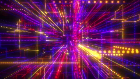 Colorful Grids System Stock Footage 260541757