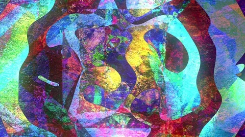 Colorful Grunge Art Background Loop Stock Footage 125026249
