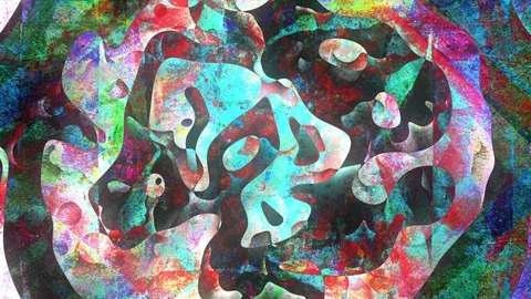 Colorful Grunge Art Background Loop Vídeos de archivo 125027251