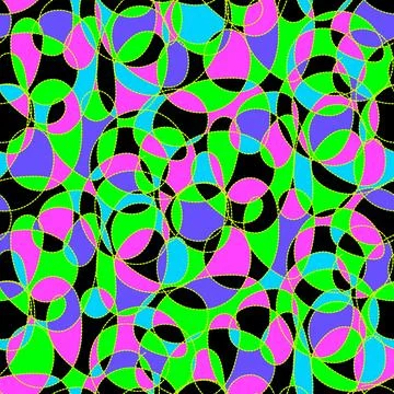 Colorful Grunge Seamless Pattern With Lines Scribbles Stock Illustration