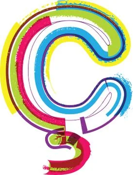 Colorful grunge symbol Stock Illustration