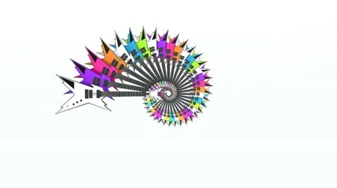 Colorful Guitars (HD) Stock-Footage 11089551