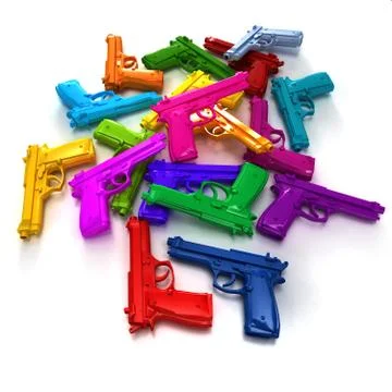 Colorful guns Illustrazione stock