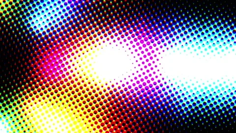 Colorful half tone dot in glow pattern Stock Footage 219010780