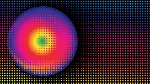 Colorful Halftone Background Design Template, Pop Art, Abstract Dots Patter.. Illustrazione stock