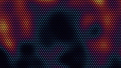 Colorful Halftone Dot Matrix Digital Background Animation Stock Footage 344590243