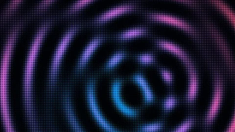 Colorful halftone dot pattern with shifting circular waves Stock Footage 337926213