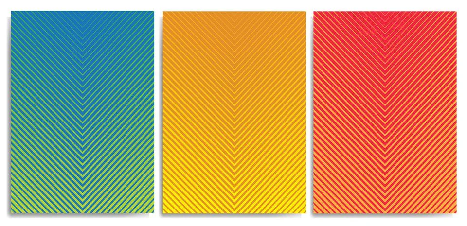 Colorful Halftone Gradient Background Set For Poster Flyer Banner Backdrop Stock Illustration