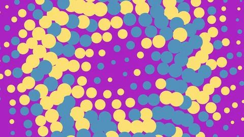 Colorful halftone pattern with yellow and blue circles Stockillustratie