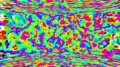 Colorful hallucination visual art background loop Stock Footage 240325077